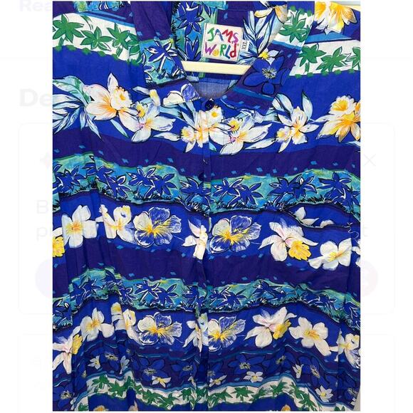 Rare Jams World Men’s Shirt Orchid Rows. Size XXL - Picture 2 of 5